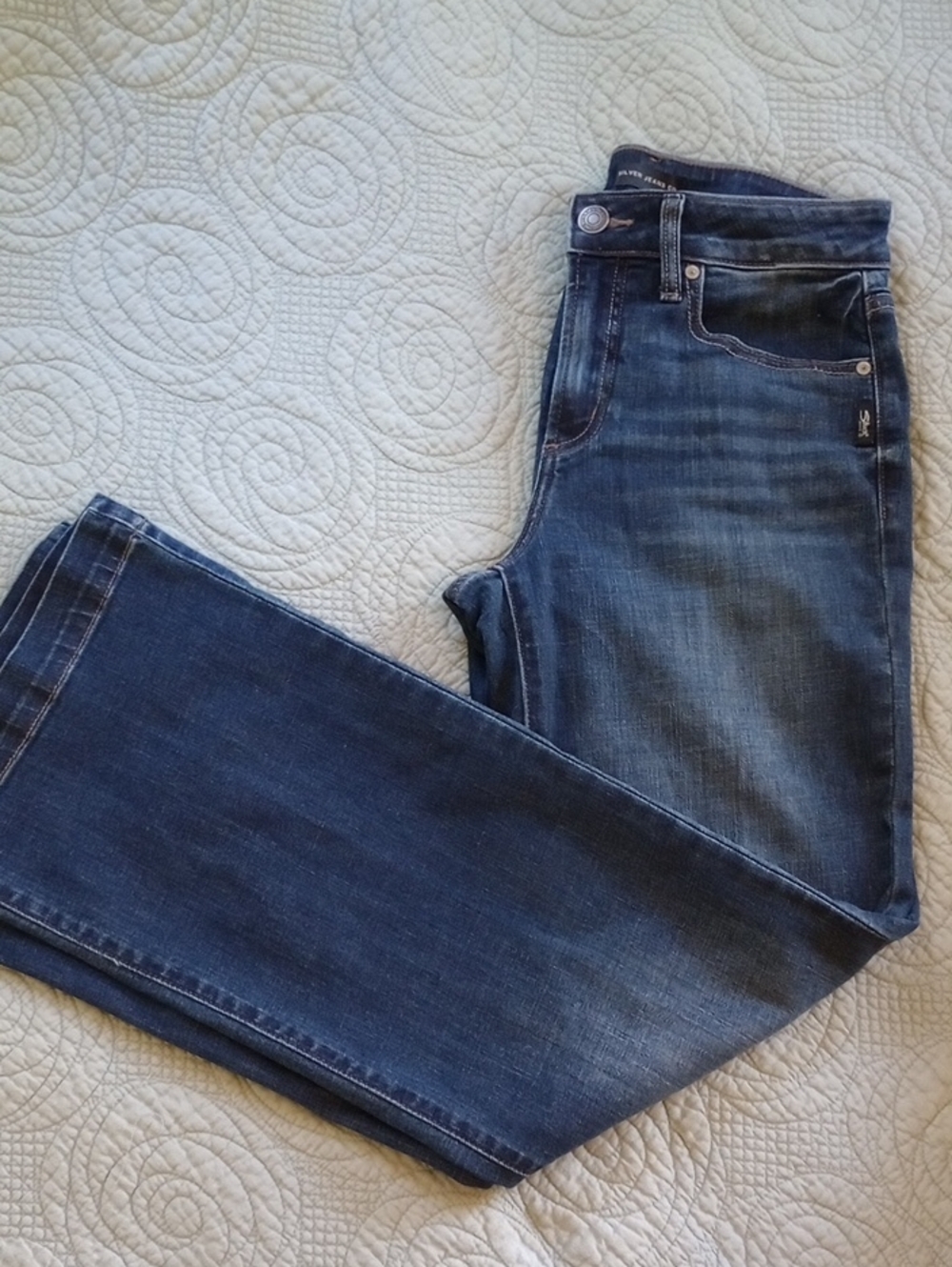 New Silver Avery Trouser Leg Jeans